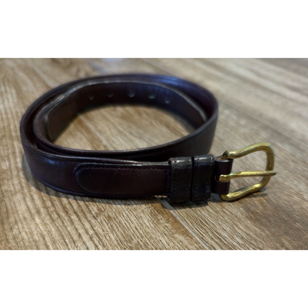 VTG COACH 5302 Belt Size 32 Glove Tanned Cowhide Belt Brass Buckle USA Leather